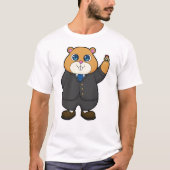 Hamster als Groom met bruiloft ring T-shirt (Voorkant)