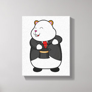 Hamster als Magicaliër met Magische wand en Pet Canvas Afdruk