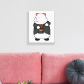 Hamster als Magicaliër met Magische wand en Pet Canvas Afdruk (Insitu (Woonkamer))