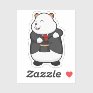 Hamster als Magicaliër met Magische wand en Pet Sticker