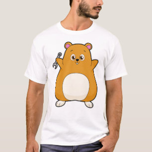 Hamster als Mechanisch met een sleutel T-shirt