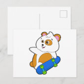 Hamster als Skater met Skateboard Briefkaart (Voorkant / Achterkant)