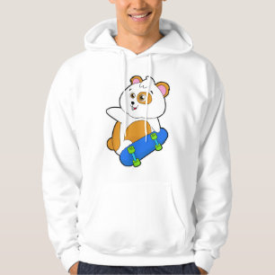 Hamster als Skater met Skateboard Hoodie