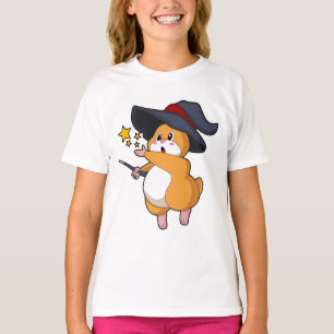 Hamster als Tovenaar met Magische Wand T-shirt