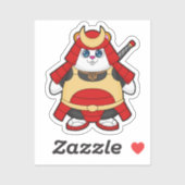 Hamster als Warrior met Armor Sticker (Vel)