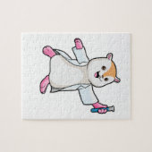 Hamster als wetenschapper met testbuis legpuzzel (Horizontaal)