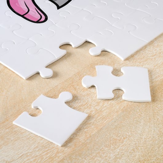 Hamster als wetenschapper met testbuis legpuzzel (Zijkant)