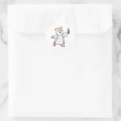 Hamster als wetenschapper met testbuis ronde sticker (Tas)