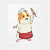 Hamster as Baker with Rolling pin Fleece Deken (Voorkant)