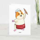 Hamster as Baker with Rolling pin Kaart (Achterkant)