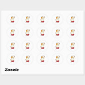 Hamster as Baker with Rolling pin Ronde Sticker (Vel)