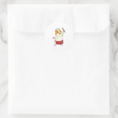 Hamster as Baker with Rolling pin Ronde Sticker (Tas)