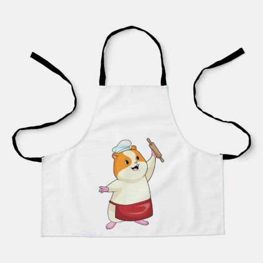 Hamster as Baker with Rolling pin Schort (Voorkant)