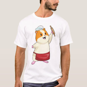 Hamster as Baker with Rolling pin T-shirt