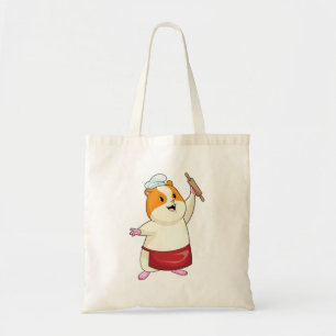 Hamster as Baker with Rolling pin Tote Bag