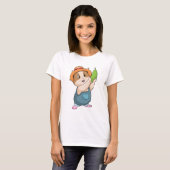 Hamster as Farmer with Zucchini T-shirt (Voorkant volledig)