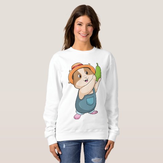 Hamster as Farmer with Zucchini Trui (Voorkant volledig)