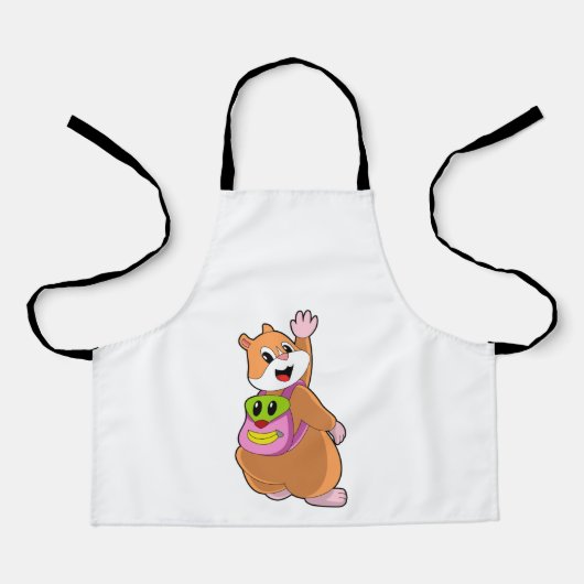 Hamster as Student with Backpack.PNG Schort (Voorkant)