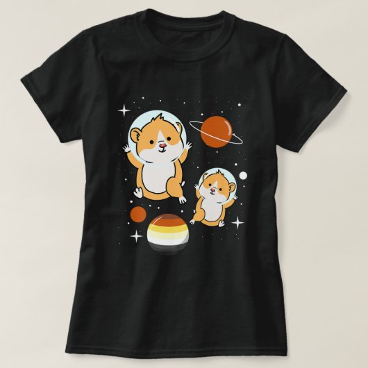 Hamster Astronaut Gay Beer Pride T-shirt (Design voorkant)