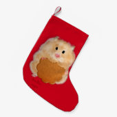 Hamster avec chaussette de Noël en biscuit (Devant (Accrochage))