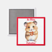 Hamster avec le coeur Saint Valentin Magnet (Recto/Verso)