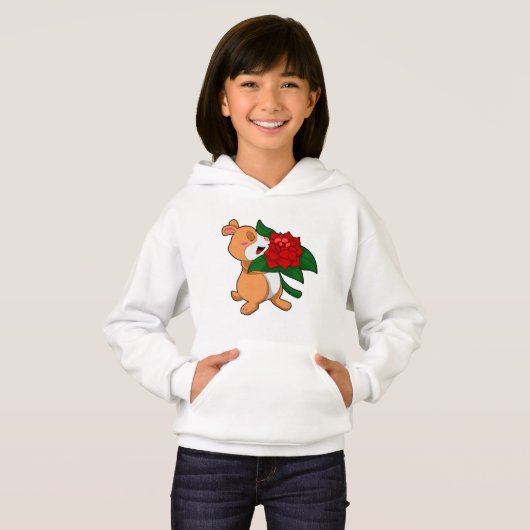 Hamster avec Rose à fleurs (Devant entier)