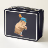 Hamster bij Cricket met cricket bat (Achterkant)