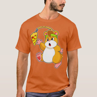 Hamster bij Eating met Pizza T-shirt
