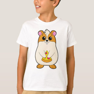 Hamster bij Eating van Pizza T-shirt
