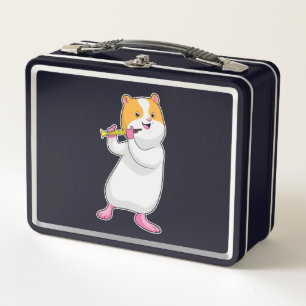 Hamster bij muziek met fluit