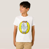 Hamster bij zwemmen met Swim ring T-shirt (Voorkant volledig)