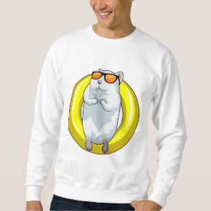 Hamster bij zwemmen met Swim ring Trui