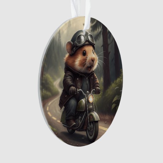 Hamster Biker Ornament (voorkant)