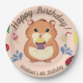 Hamster Birthday Pool Party Papieren Bordje (Voorkant)