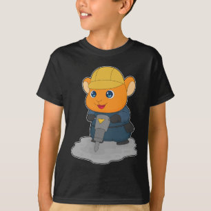 Hamster Bouwvakker Jackhammer Bouw T-shirt