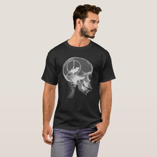 Hamster Brain Funny X Ray Skull T-Shirt (Voorkant volledig)
