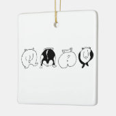 Hamster Butts Keramisch Ornament (Links)