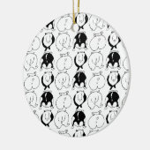 Hamster Butts Pattern Keramisch Ornament (Links)