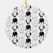 Hamster Butts Pattern Keramisch Ornament (Achterkant)