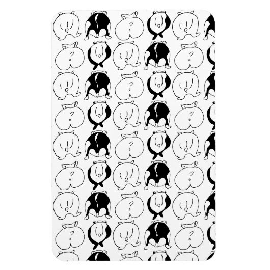 Hamster Butts Pattern Magneet (Verticaal)