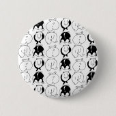 Hamster Butts Pattern Ronde Button 5,7 Cm (Voorkant)