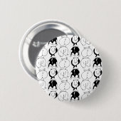 Hamster Butts Pattern Ronde Button 5,7 Cm (Voorkant /achterkant)