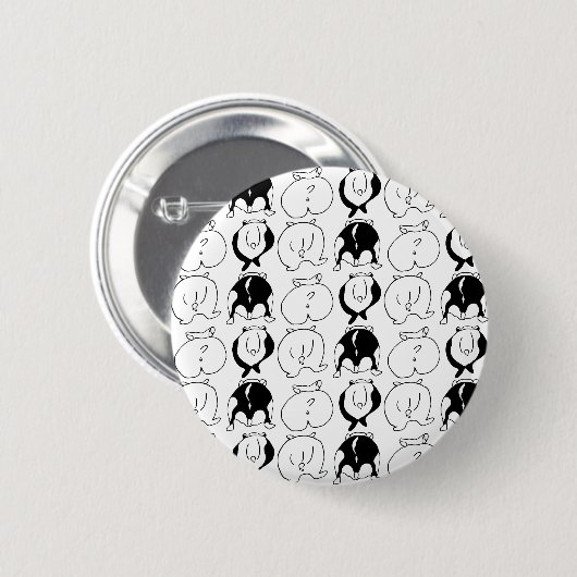 Hamster Butts Pattern Ronde Button 5,7 Cm (Voorkant /achterkant)
