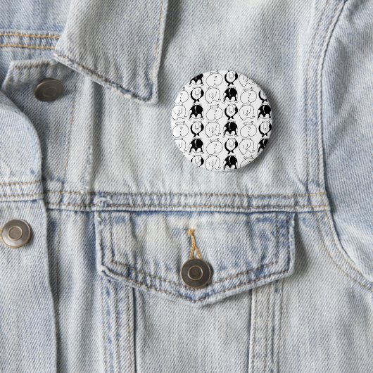 Hamster Butts Pattern Ronde Button 5,7 Cm (In situ)