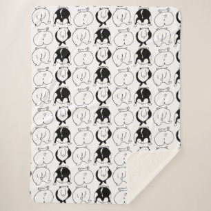 Hamster Butts Pattern Sherpa Deken