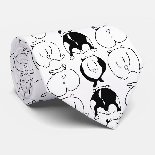 Hamster Butts Pattern Stropdas (Opgerold)