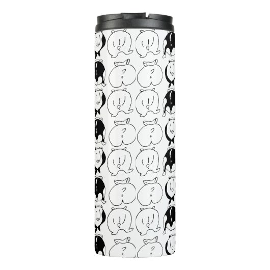 Hamster Butts Pattern Thermosbeker (Achterkant)