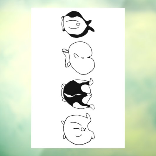 Hamster Butts Raamsticker (Vel 3)