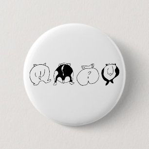 Hamster Butts Ronde Button 5,7 Cm