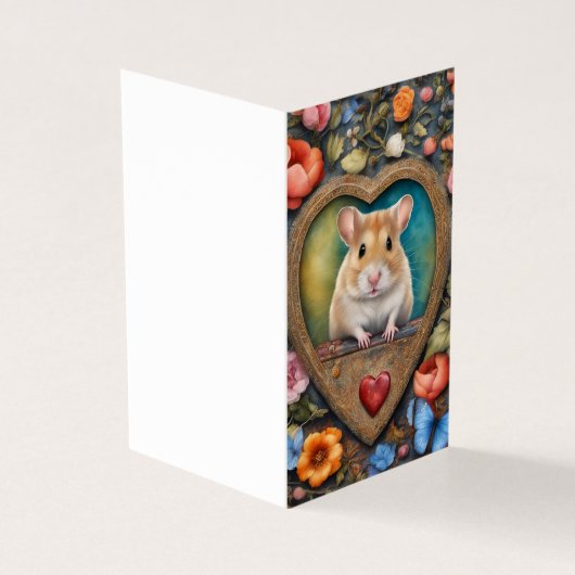 Hamster Cameo, Coeurs et Fleurs Portrait (Outside)